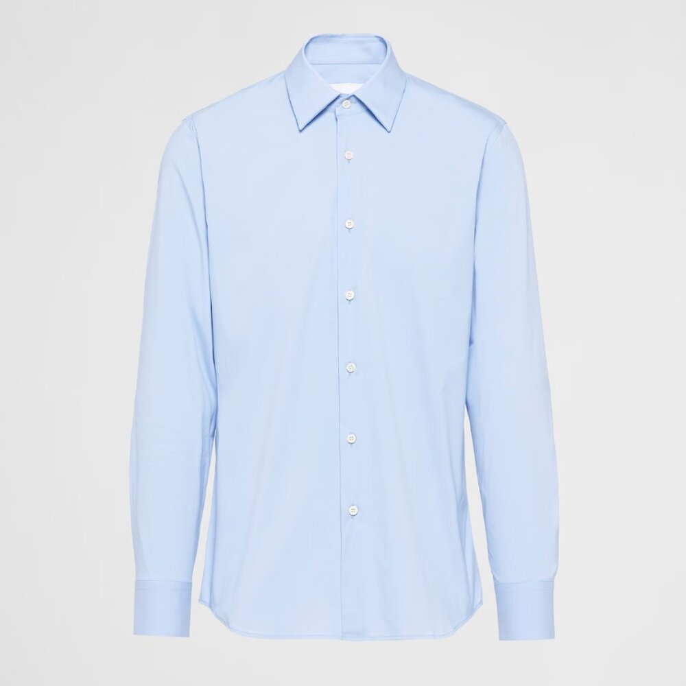 Authentic Prada White Stretch Cotton Shirt